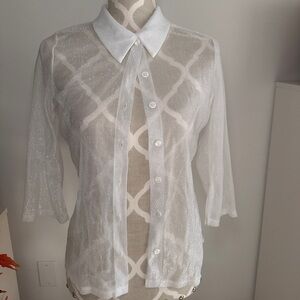 Vintage button down sheer top